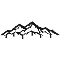 Appendiabiti da parete montagna 80x25 cm nero