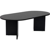 Tavolino da salotto ovale nero 119x40x60 cm