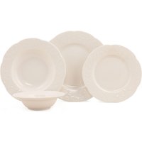Set 24 piatti white flower