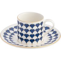 Set 2 tazzine da caffè con piattino Peyda blu