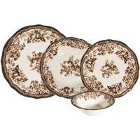 Set 24 piatti Velour marroni