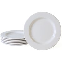 Set 6 piatti da dessert bianchi 22 cm