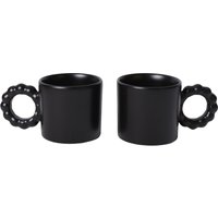 Set 2 tazze nere opache