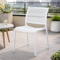 Sedia da giardino in plastica 42x41x80,5 cm grigio
