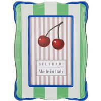 Portafoto 10x15 cm Summer legno verde bordi blu