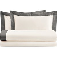 Completo letto matrimoniale Sharon grigio in cotone Biancoperla
