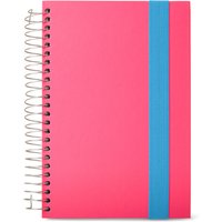 Quaderno a spirale con elastico A5 fucsia dmail