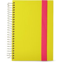 Quaderno a spirale con elastico A5 giallo dmail