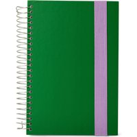 Quaderno a spirale con elastico A5 verde dmail