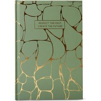 Quaderno a quadretti A5 copertina marmorizzata verde dmail