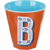 Bicchiere melammina arancione lettera B 280 ml Maiolika