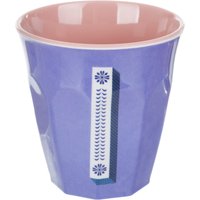 Bicchiere melammina viola lettera I 280 ml Maiolika