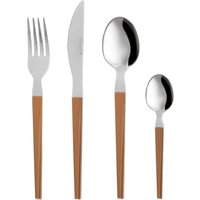 Set 24 posate in acciaio manico marrone Diletta