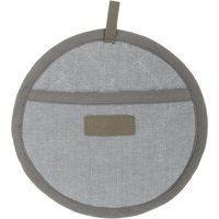 Presina tonda 20 cm grigia in cotone