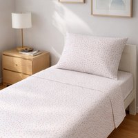 Completo letto singolo cotone Pois rosso