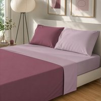 Completo letto matrimoniale manopesca burgundy bicolore