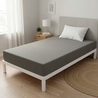 Lenzuolo singolo con angoli melange grigio scuro