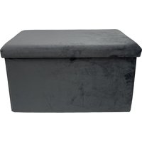 Cassapanca pieghevole velluto grigio 40x71 cm