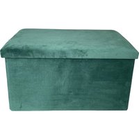 Cassapanca pieghevole velluto verde 40x71 cm