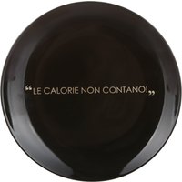 Piatto frutta nero con scritta 19,5 cm in stoneware