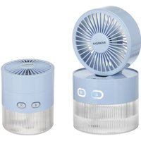 Ventilatore portatile con nebulizzatore azzurro
