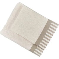 Set 2 asciugamani Amalfi crema in cotone Ipersan