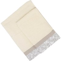 Set 2 asciugamani Primula crema in cotone Ipersan