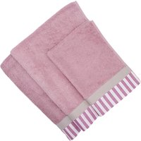 Set 3 asciugamani Amalfi rosa in cotone Ipersan