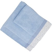 Set 3 asciugamani Pallini azzurri in cotone Ipersan