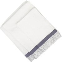 Set 3 asciugamani Pallini bianchi in cotone Ipersan