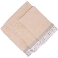 Set 3 asciugamani Pallini nocciola in cotone Ipersan
