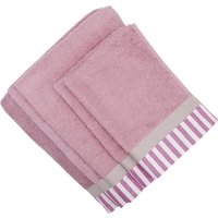 Set 5 asciugamani Amalfi rosa in cotone Ipersan