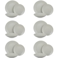 Servizio 18 piatti terracotta grigio Style