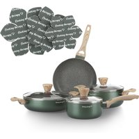 Batteria pentole 10 pezzi verde Cooking Therapy