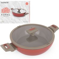 Tegame 26 cm antiaderente ceramico Koral con coperchio