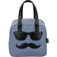 Borsa termica impermeabile 6,5 L baffi blu con manici