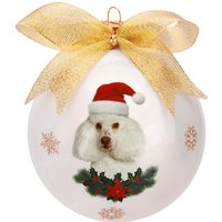 Pallina Natale Barboncino cane 10 cm
