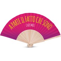 Ventaglio legno con scritta a parte il fatto rosa