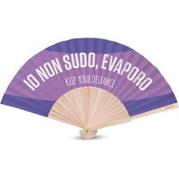 Ventaglio legno con scritta evaporo viola