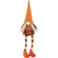 Gnomo autunno gambemolli 55 cm cappello a punta