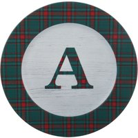 Sottopiatto Natale lettera A 33 cm in plastica