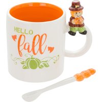 Mug autunno ceramica 500 ml con cucchiaino