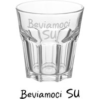 Bicchiere acqua vetro scritta Beviamoci su 290 ml