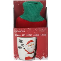 Set tazza 380 ml e borsa acqua calda Babbo Natale
