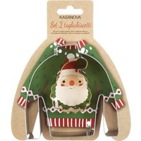 Set 2 formine tagliabiscotti Babbo Natale e maglione