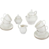 Set tè 15 pezzi porcellana bianca Royal