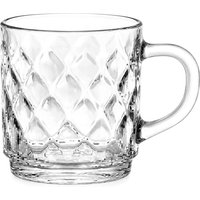 Set 6 mug in vetro 250 ml Crysta