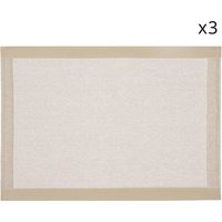 Set 3 strofinacci 50x70 cm beige Chambray
