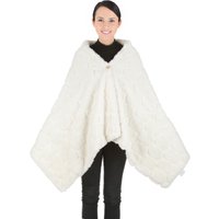 Plaid scialle bianco con bottone Darling
