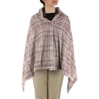 Plaid scialle tartan beige Flannel